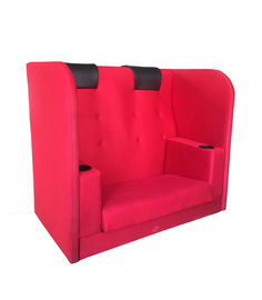 Non Reclin Theater Cặp đôi Ghế màu đỏ Tựa đầu Cấu trúc chắc chắn đáng tin cậy